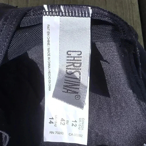 Christina Women's 5 Way Trickster Waist Minimizer Swimsuit Black Tiger Sz 12 NWT - Picture 7 of 11